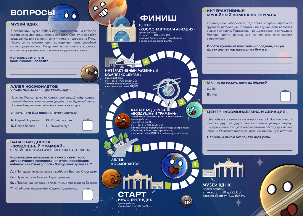 карта космического квеста