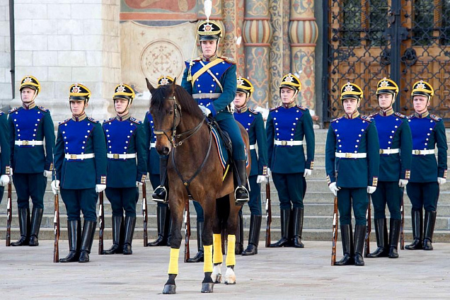 Выступление президентского конного полка